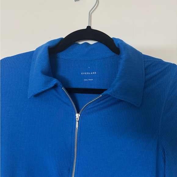 EVERLANE • ribbed polo quarter zip - Picture 5 of 7